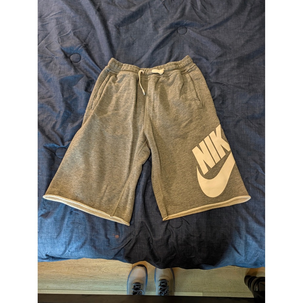 Nike Boys Sportswear French Terry Shorts Grey Heather AJ6722-091 Large L